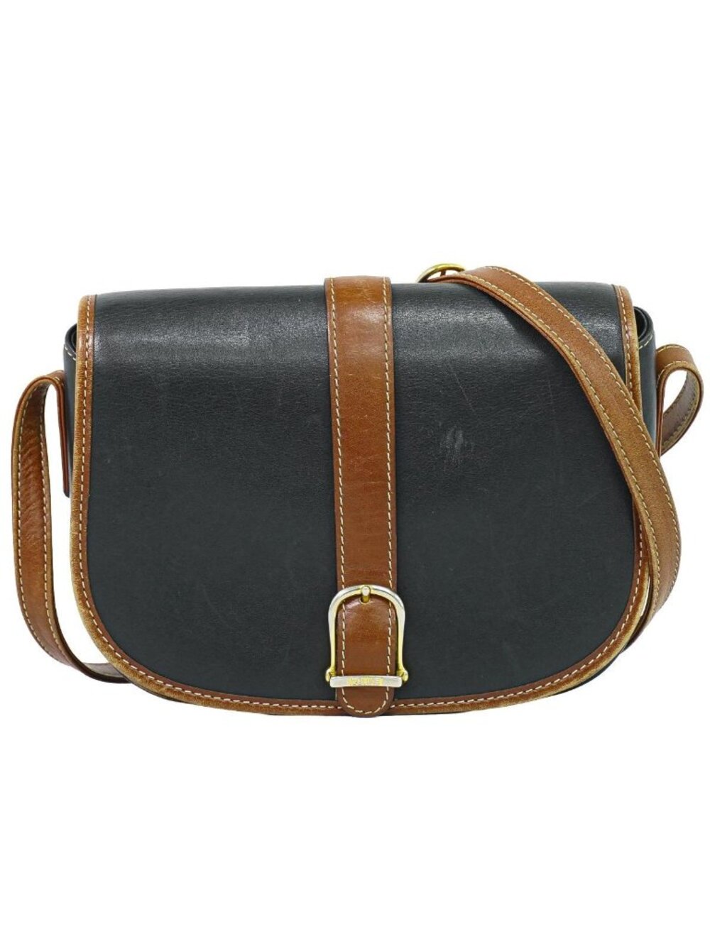 Celine Leather Shoulder Bag Pochette Black